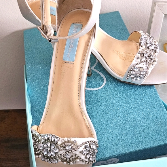 Betsey Johnson Shoes - Betsy Johnson Satin Beaded  Sandal